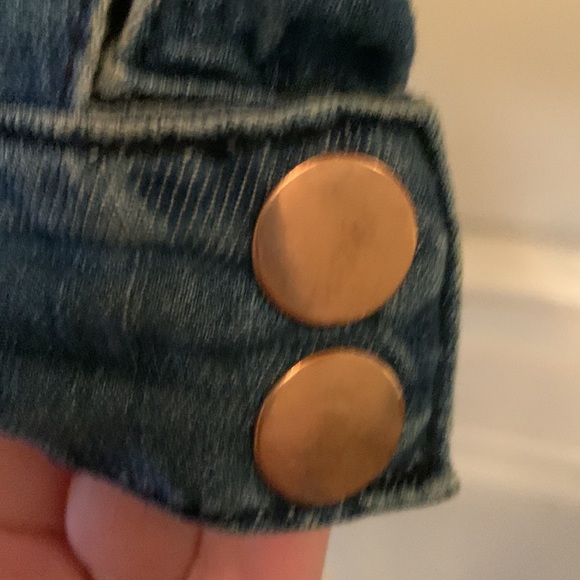 Urban Outfitters x One Teaspoon Slouchy Distressed Denim Moto Jacket XS - Picture 8 of 9